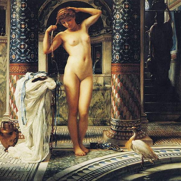 Sir Edward john poynter,bt.,P.R.A Diadumene, Dimensions and material of painting Norge oil painting art
